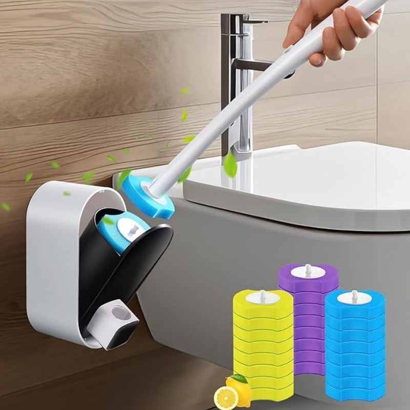 Eco Sponge - 24 個使い捨て便器リフィルアップグレードトイレ浴室クリーニングスポンジパッドクリーナーヘッド用品ホルダーは付属しません