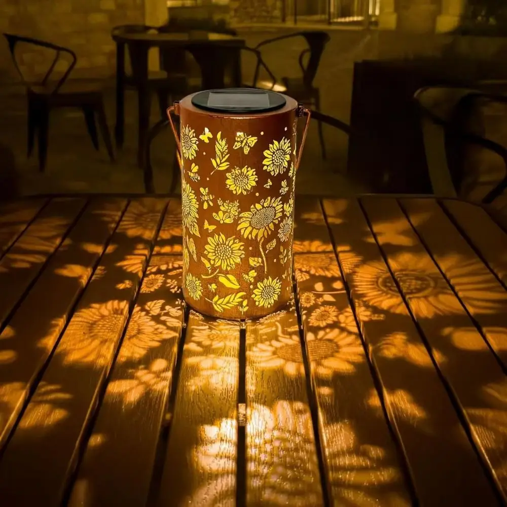 ひまわりライトとシャドウライト防水屋外ライトソーラーパワーで - Solar Garden Light のレビューと価格