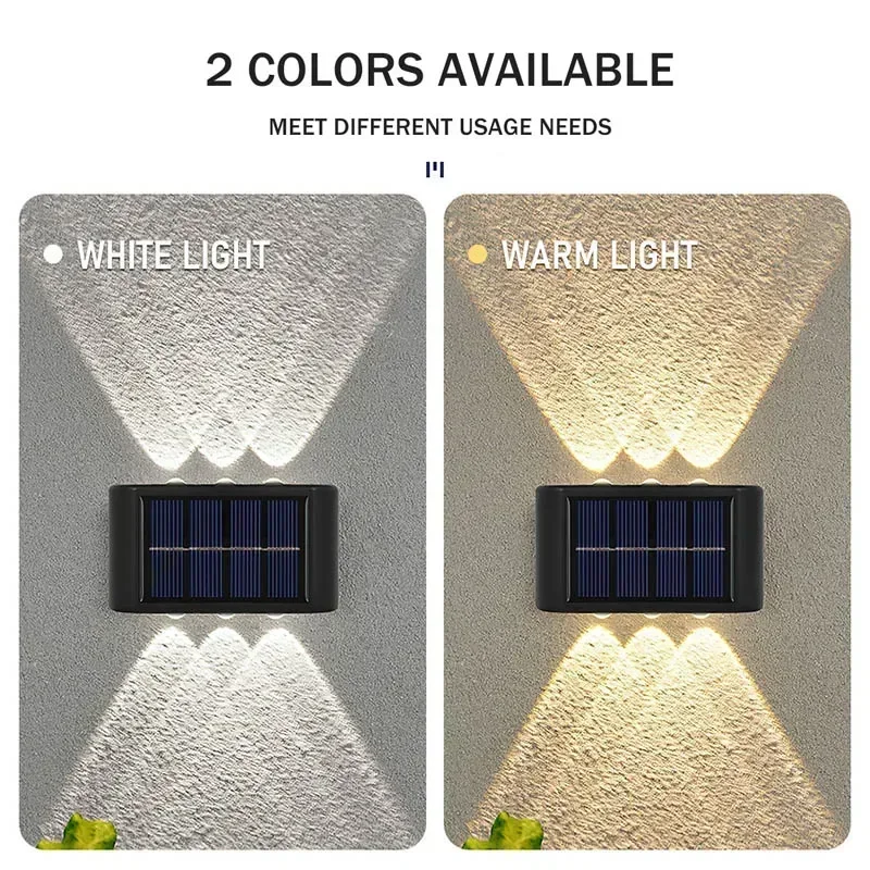LEDソーラーライト 屋外防水 ソーラーウォールランプ 上下 - Solar Garden Light のレビューと価格
