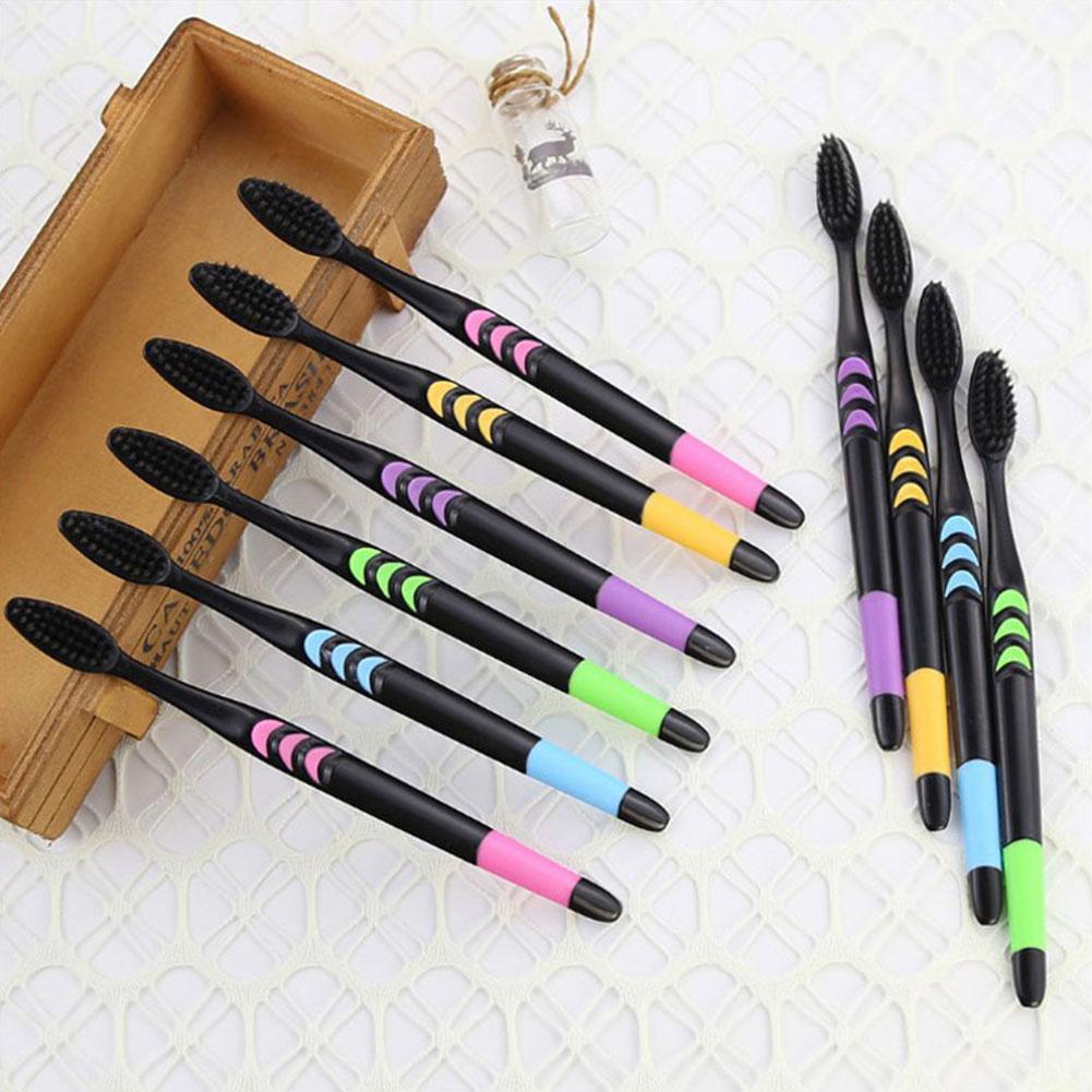 10 個入り柔らかい毛の竹炭黒髪超微細美容歯ブラシカップルス - Bamboo Toothbrush のレビューと価格