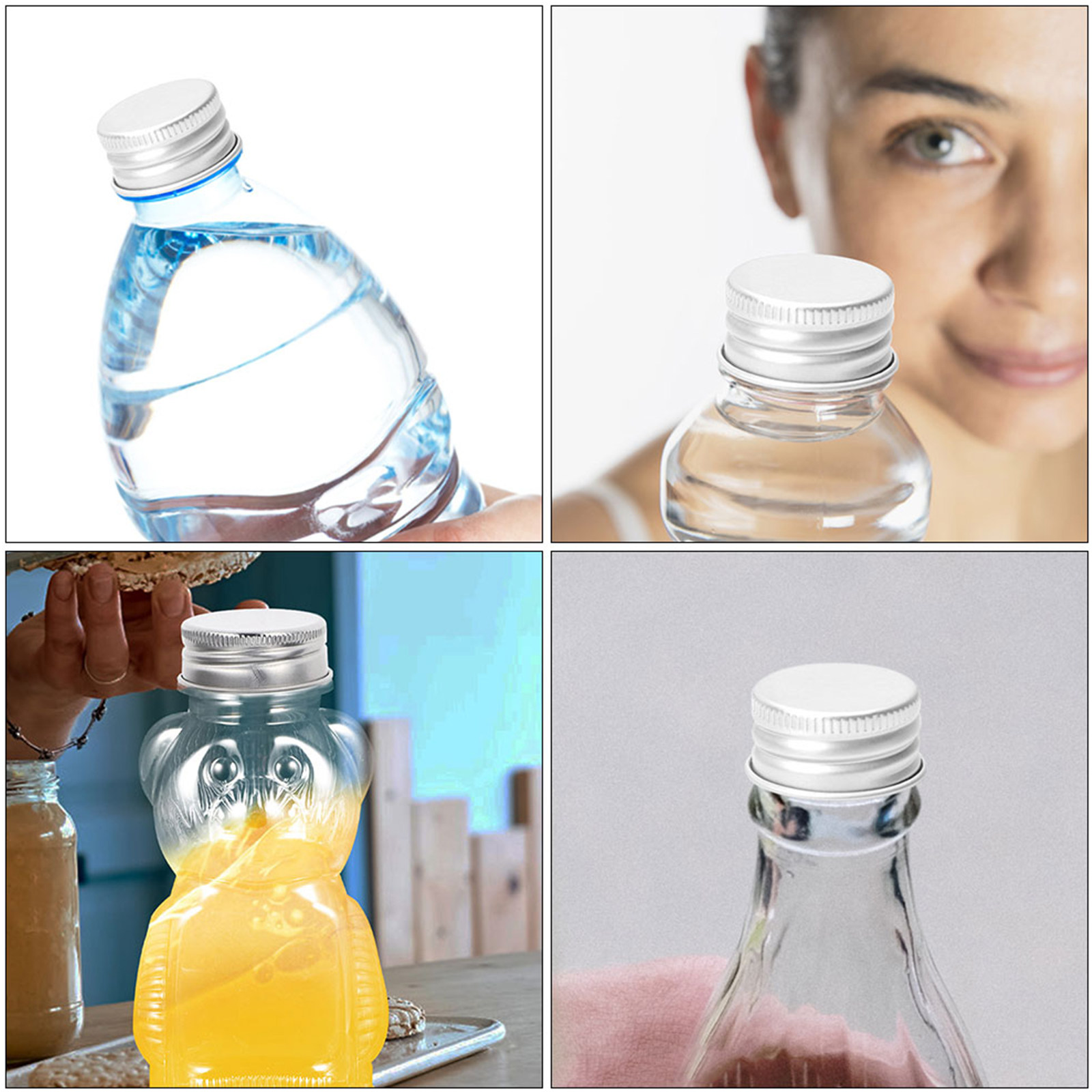 ガラス瓶用アルミ製スクリューキャップ80個入り。28mm、漏 - Reusable Bottle のレビューと価格