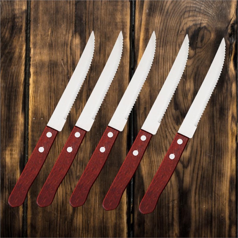 1-20 個ステンレス鋼ステーキナイフ木製ハンドルディナーシ - Bamboo Cutlery のレビューと価格