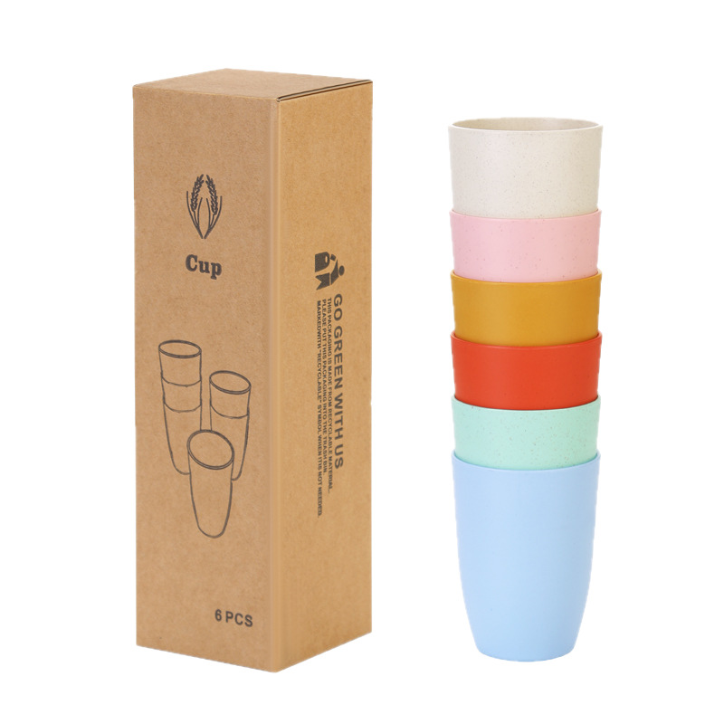 麦わらカップ 6個セット 壊れにくく積み重ね可能 食洗機対応 - Reusable Straw のレビューと価格