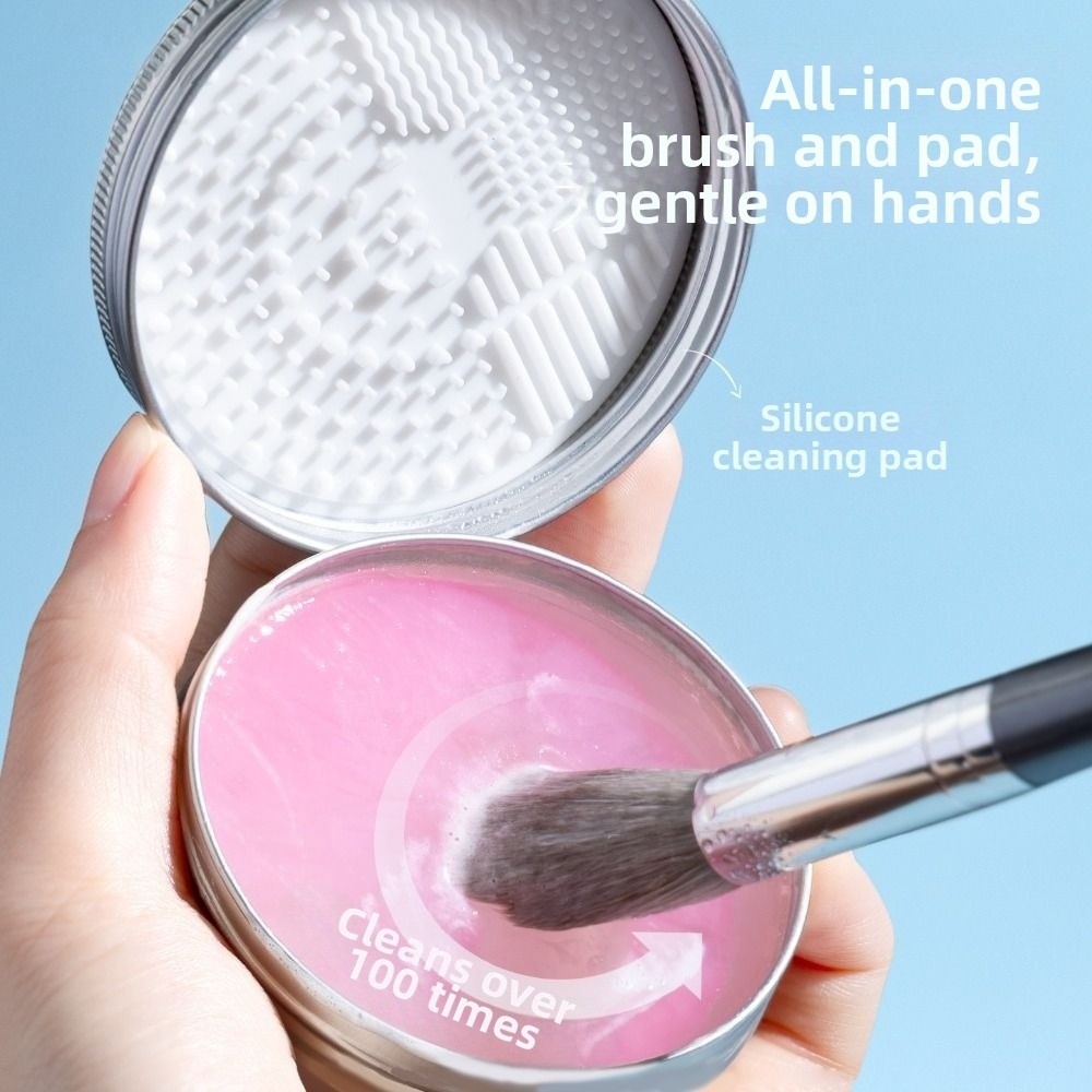 シリコンマット付きのメイクブラシクリーナー。石鹸で徹底的に洗 - Eco Sponge のレビューと価格