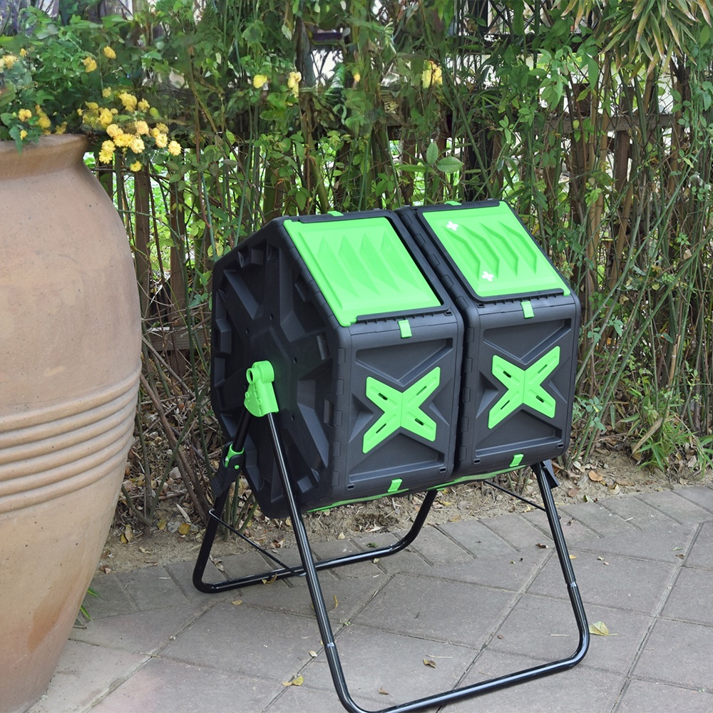 高品質プラスチック製モダン二層式コンポストタンブラー容器 7 - Compost Bin のレビューと価格